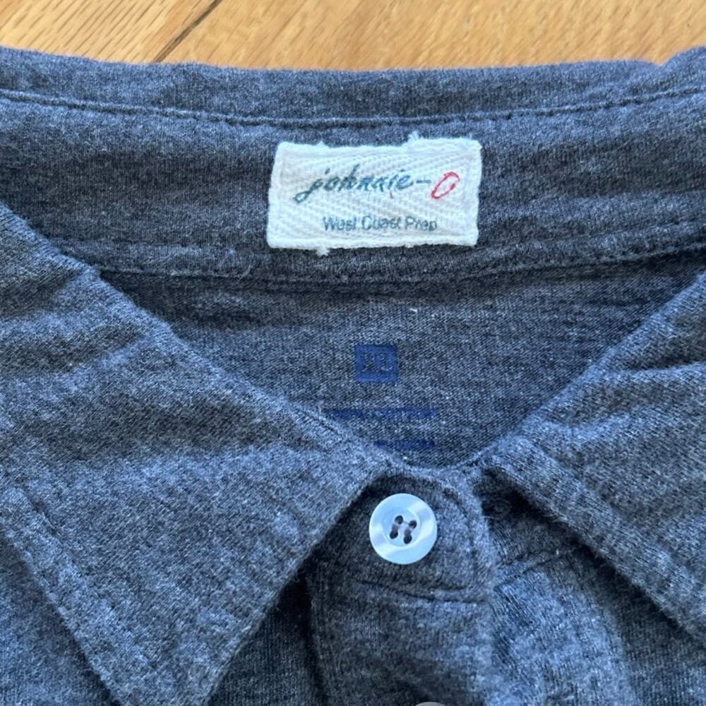 Johnnie-O Charcoal Grey Cotton Short Sleeve Polo Shirt - Picture 3 of 5